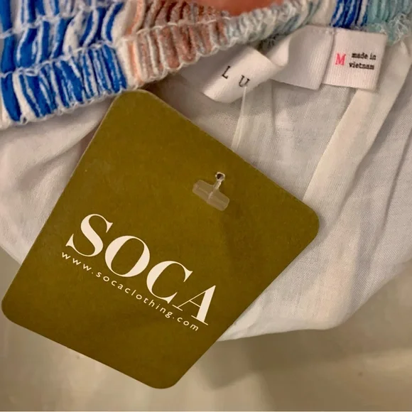 LUSH Dress M Spaghetti Strap Sun Multi-color Women’s Medium NEW NWT Summer - Picture 6 of 11